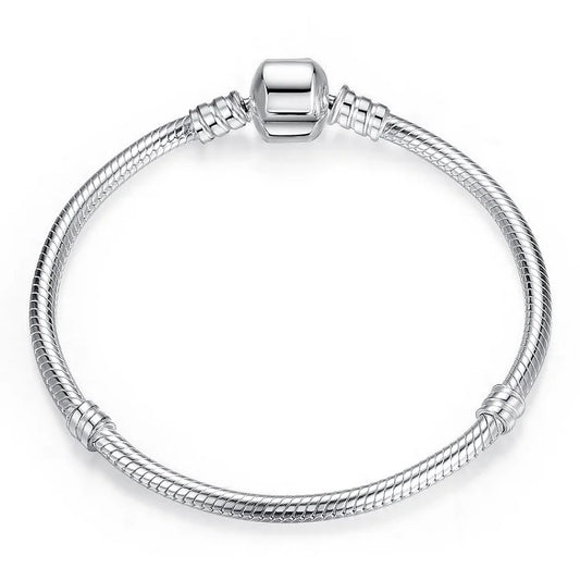 Authentic 100% 925 Sterling Silver Snake Chain Bangle